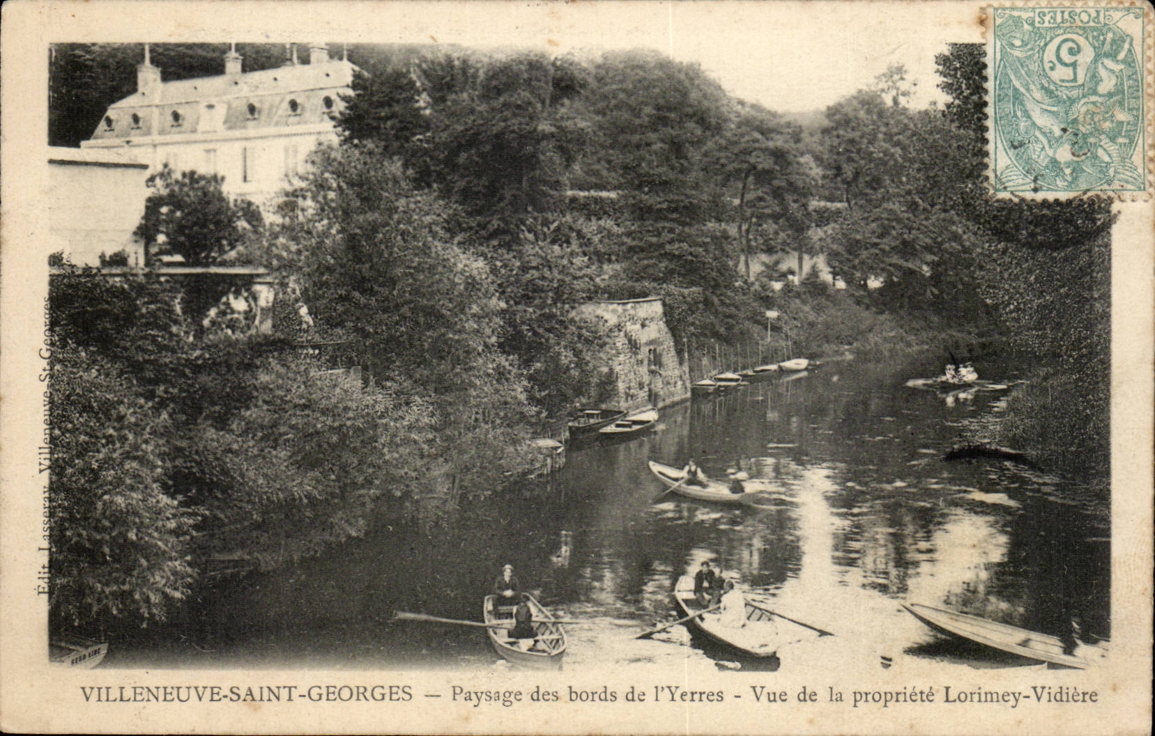Villeneuve Saint Georges CPA Paysage des bords de l'yerres Vue de la propriete Lorimey Vidiere