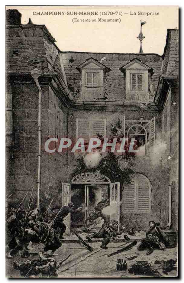 Champigny sur marne CPA La surprise 1870 1871 guerre