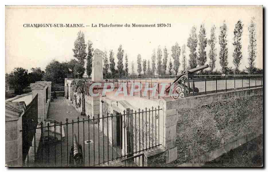 Champigny sur marne CPA La plateforme du monument 1870 1871 guerre