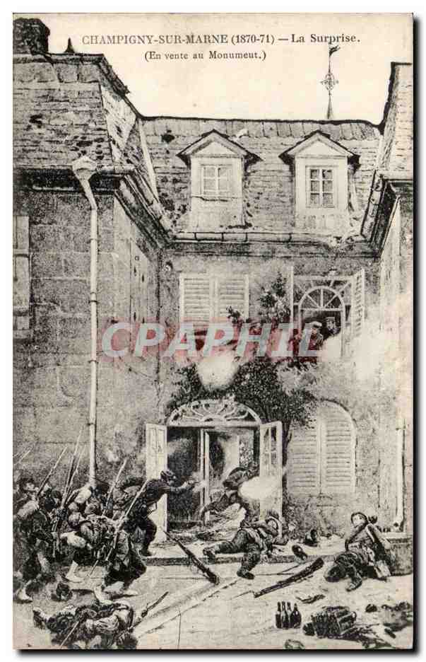 Champigny sur marne CPA La surprise 1870 1871