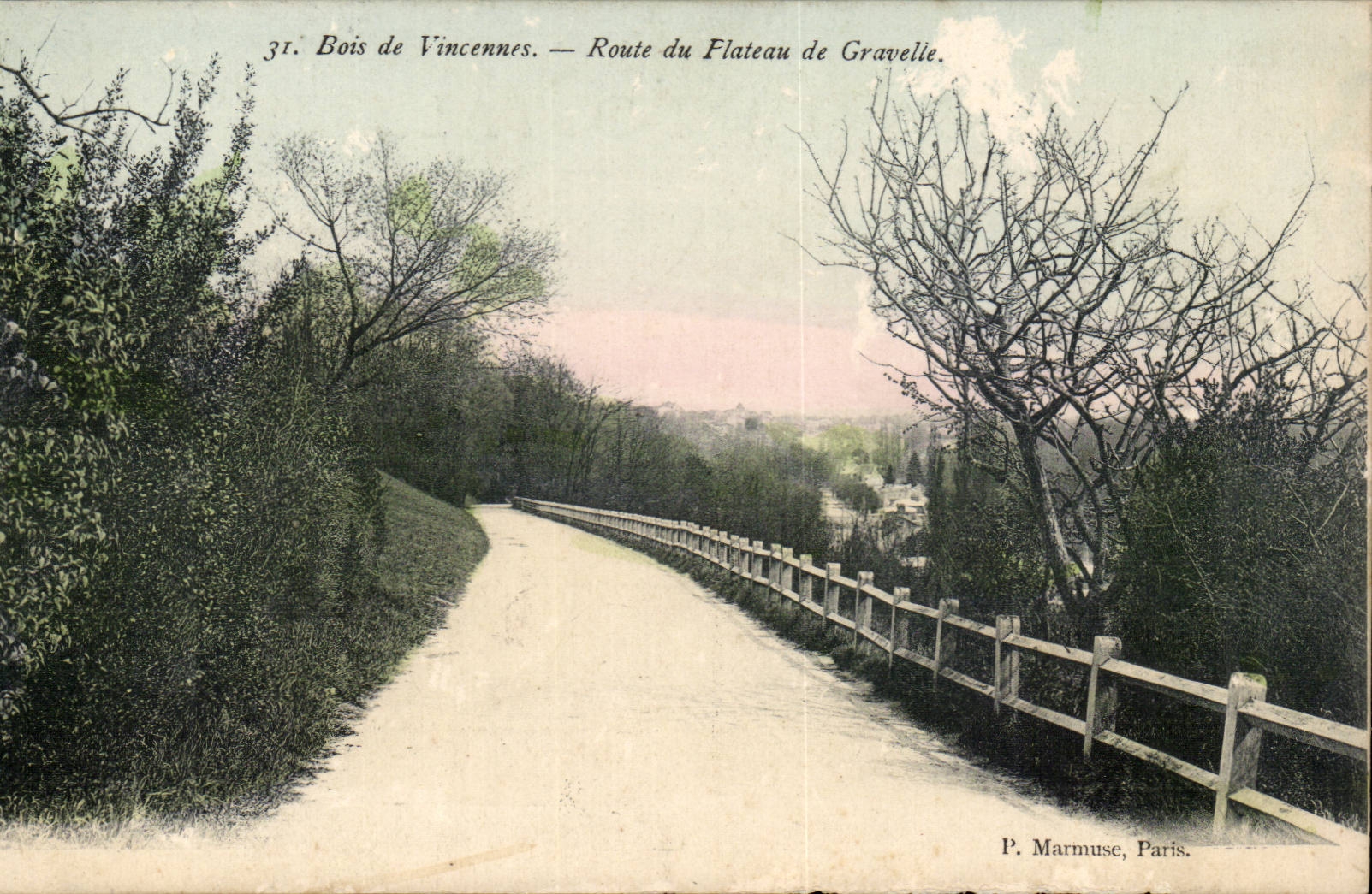 Bois de Vincennes — Route du Plateau de Gravelle — P. Marmuse, Paris