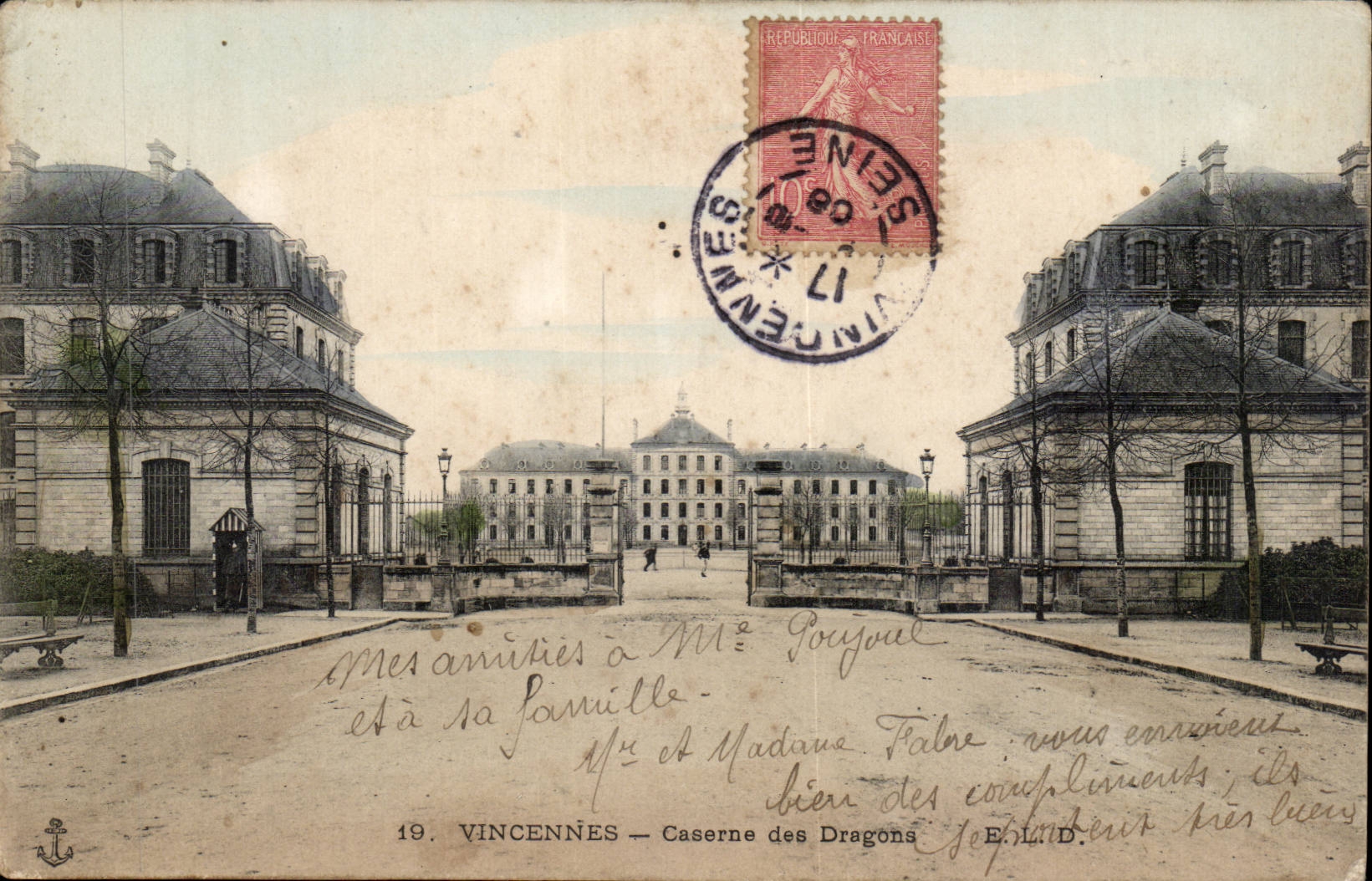 Vincennes — Caserne des Dragons — E. L. D.