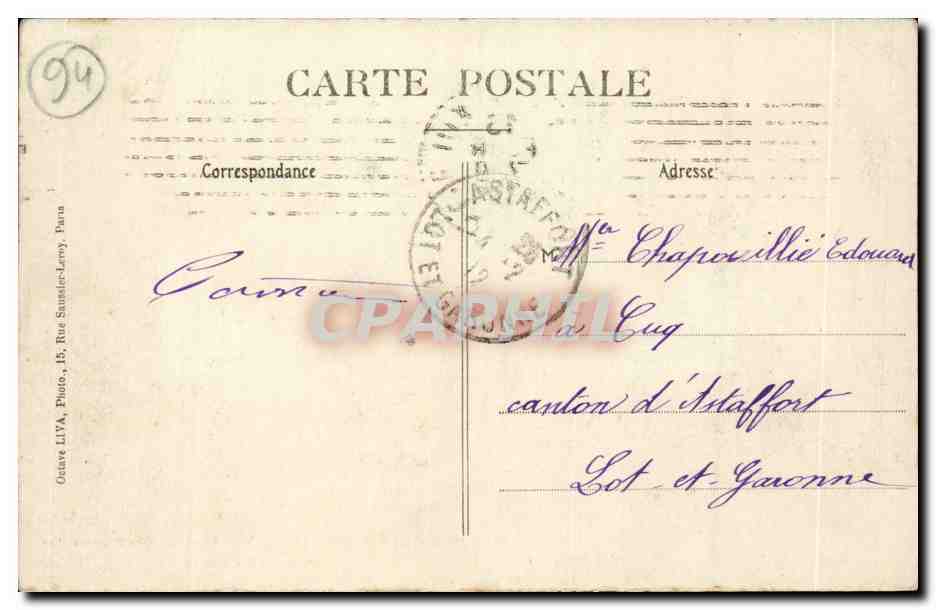 Villeneuve Saint Georges CPA ont du chemin de fer traversant l'Yerres — Back