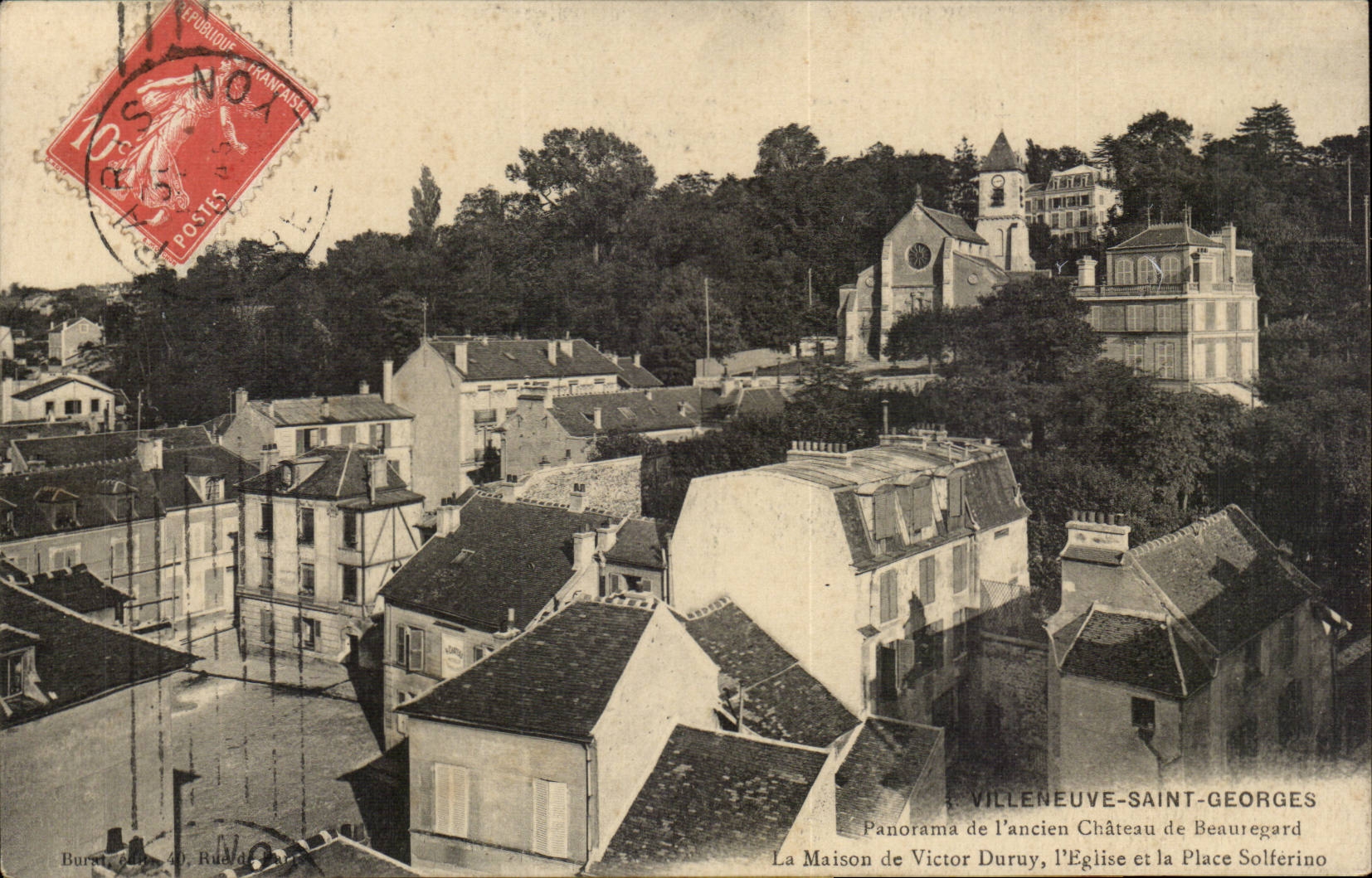 Villeneuve Saint Georges CPA Panorama de l'ancien chateau de Beauregard MAison de Victor Duruy