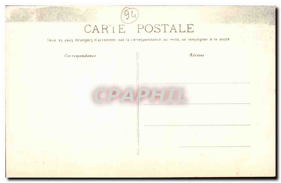 La VArenne Chennevieres CPA Embarcadere de l'Ecu de France — Rückseite