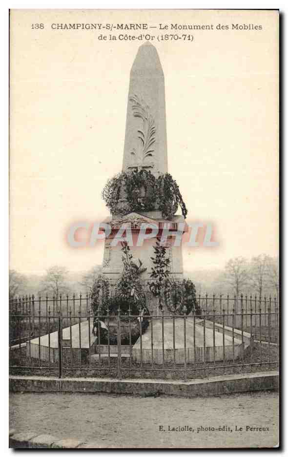 Champigny sur Marne CPA Le monument des mobiles de la Cote d'or (1870 1871)