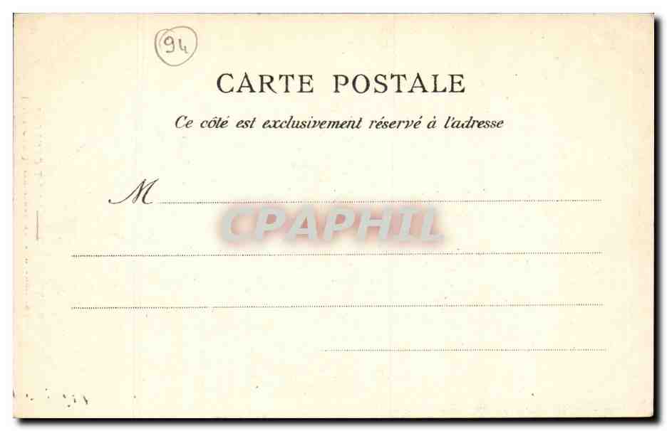Villeneuve Saint Georges CPA Monument des combattants (1870 1871) — Back