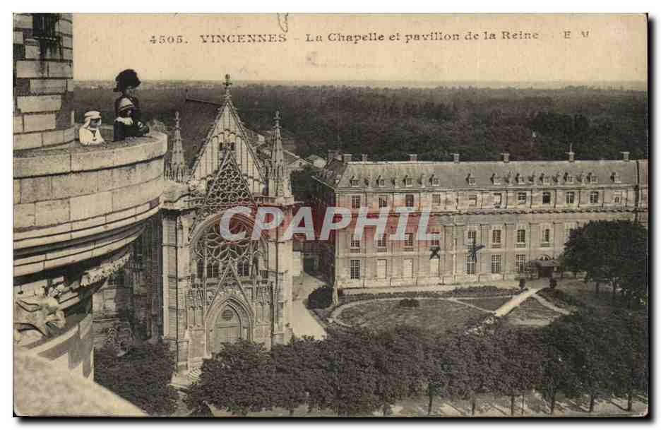 Vincennes CPA La chapelle et le pavillon de la reine