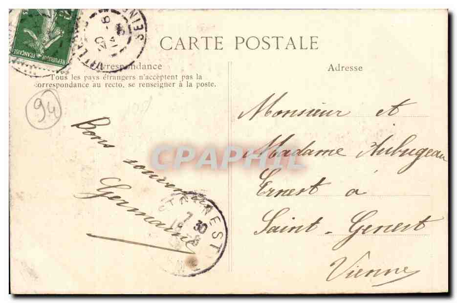 Villejuif CPA La mairie — Back