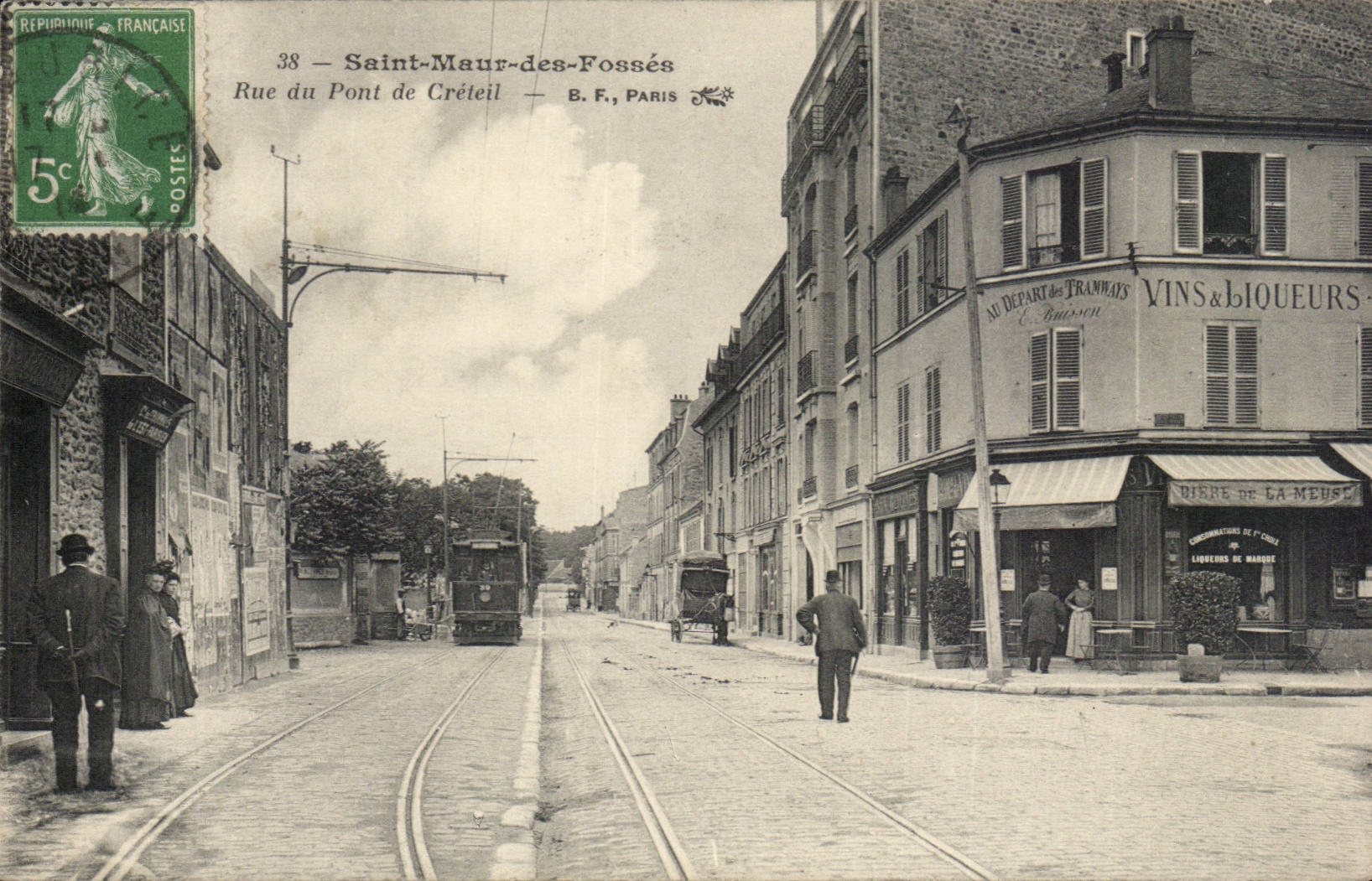Saint Maur des Fosses CPA Rue du pont de Creteil (tramway)
