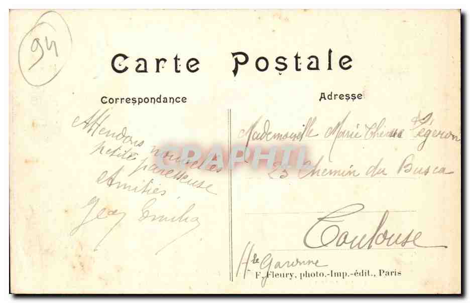 Les Beaux sites de la Marne — De JOINVILLE à NOGENT — vue prise de Polangis — E.F. PARIS 74 — Reverso