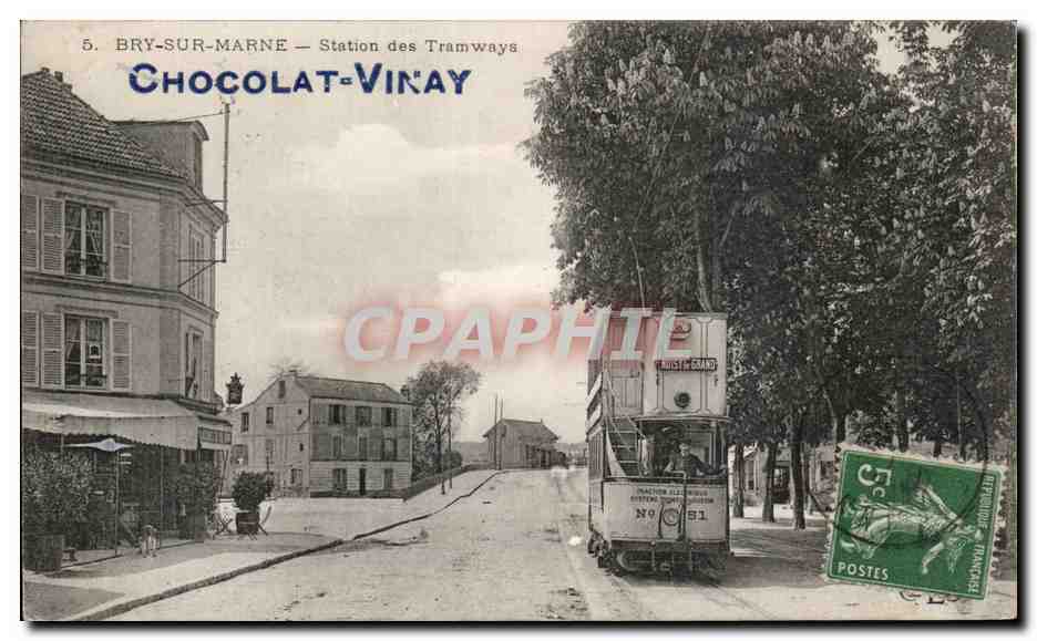 Bry sur Marne CPA station des tramways