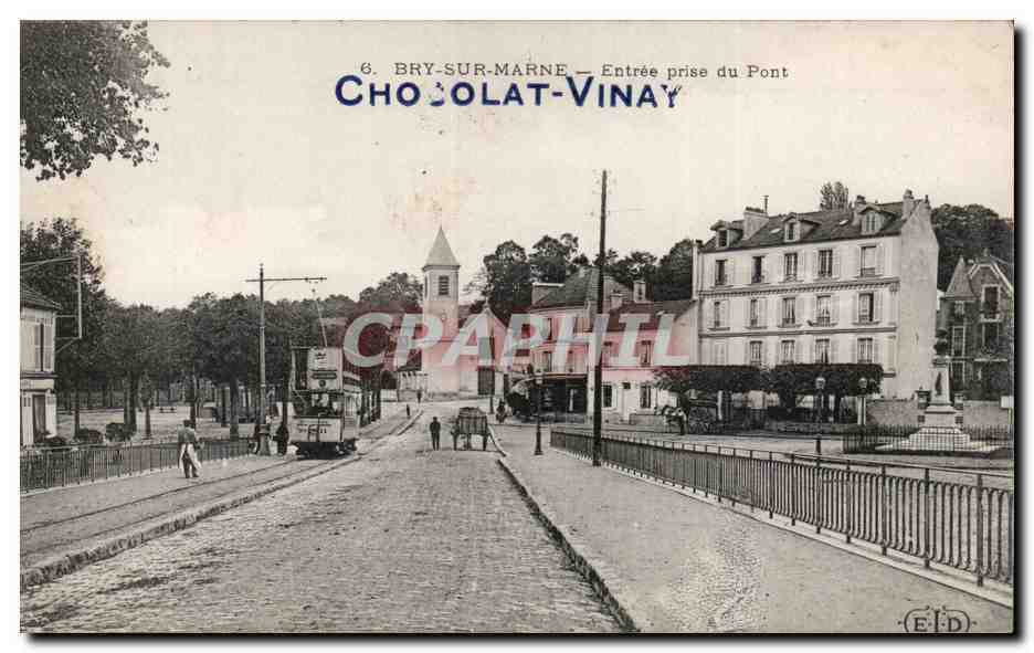 Bry sur Marne CPA Entree prise du pont