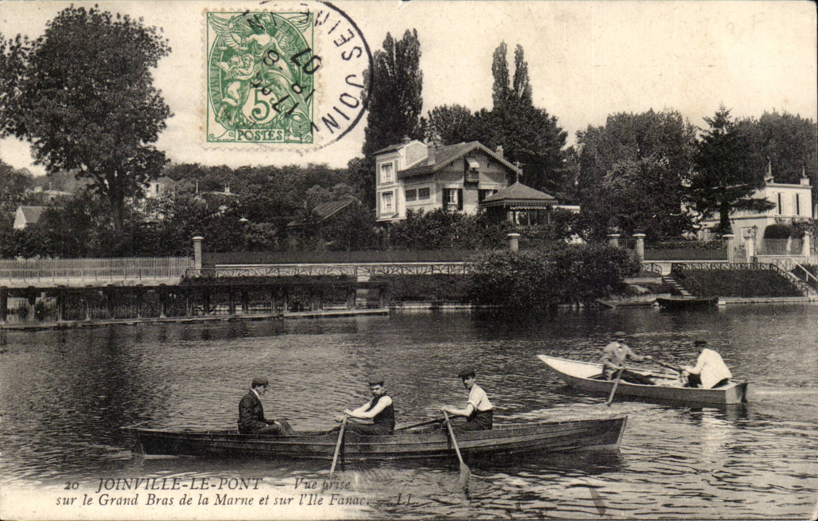 Joinville-le-Pont — Vue prise sur le Grand Bras de la Marne et sur l'Île Fanac — LL