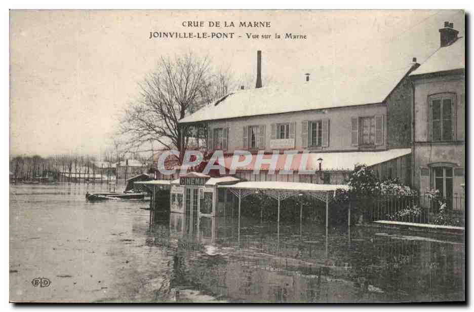 Joinville le Pont CPA Vue sur la Marne (Crues de la Seine Cinema)