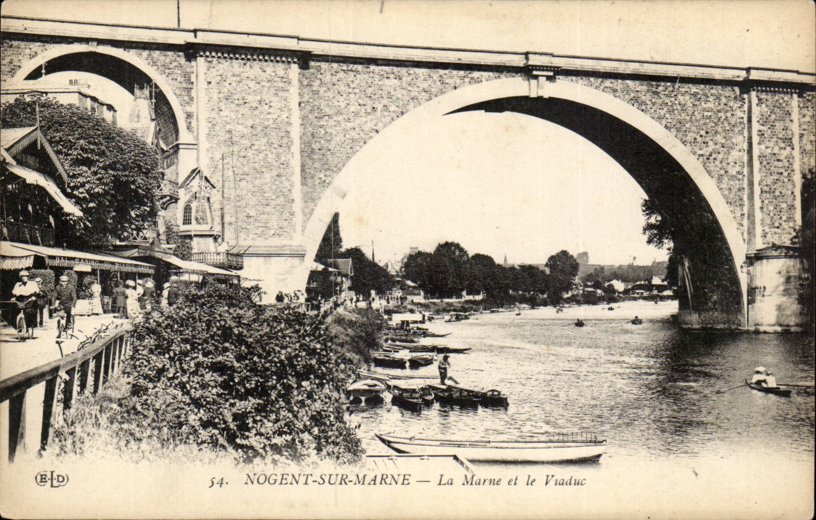 Nogent-sur-Marne — De Marne en het Viaduct — Uitgever ELP, n° 54