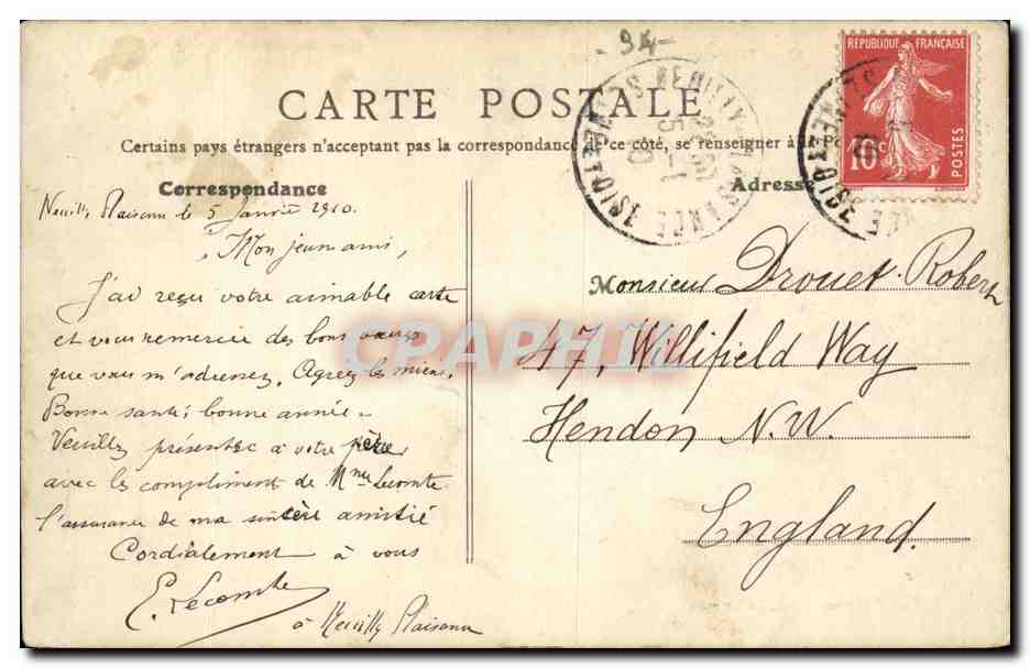 Bordes de la Marne — Nogent-sur-Marne — E. Paciollé, fotógrafo-editor, Le Perreux — Reverso