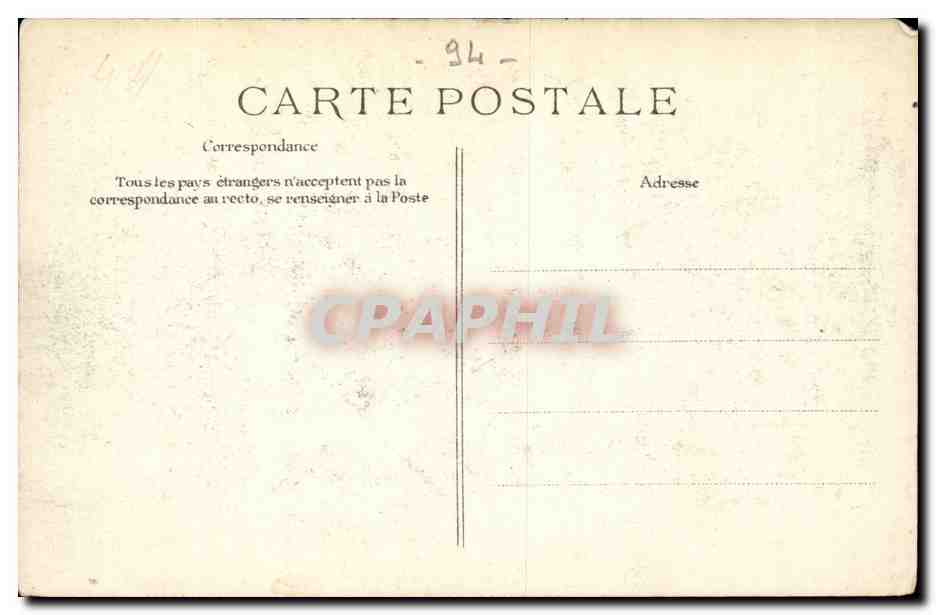 Nogent-sur-Marne — Crue de la Marne — L'Entrée de l'Avenue Charles V — Éditeur EFD — Verso