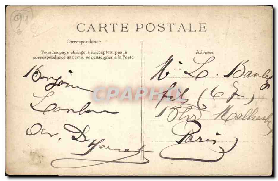 Villejuif CPA La route de Fontainebleau — Back