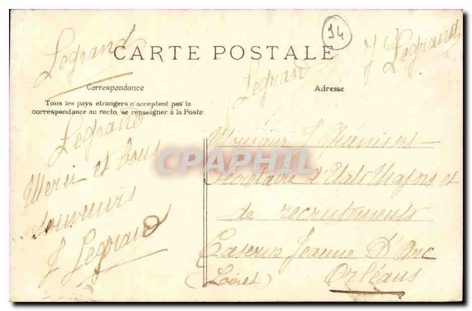 Villeneuve Saint Georges CPA Chemin du Halage — Back