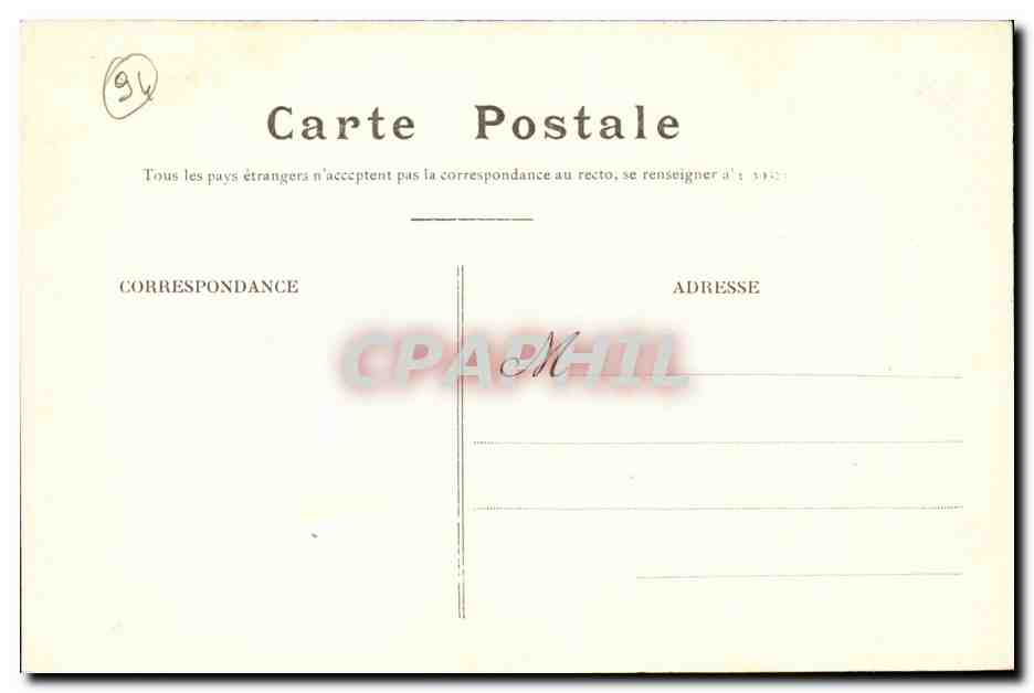 La Varenne CPA Le pont de Chenneviere — Rückseite