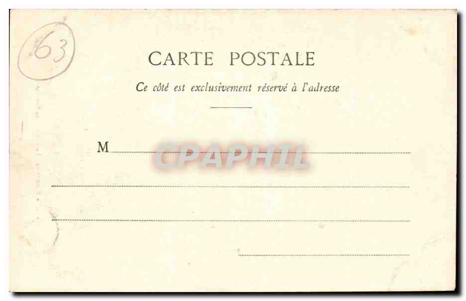 Le mont Dore cPA La cascade du serpent — Verso