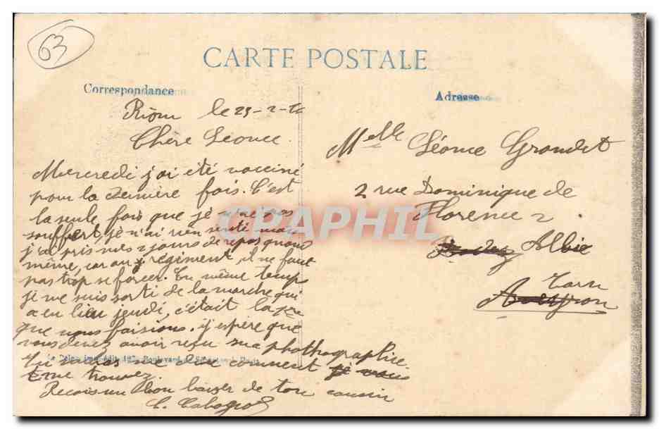 Riom — La Rampe de Layat — L'Auvergne Pittoresque 2814 — Back