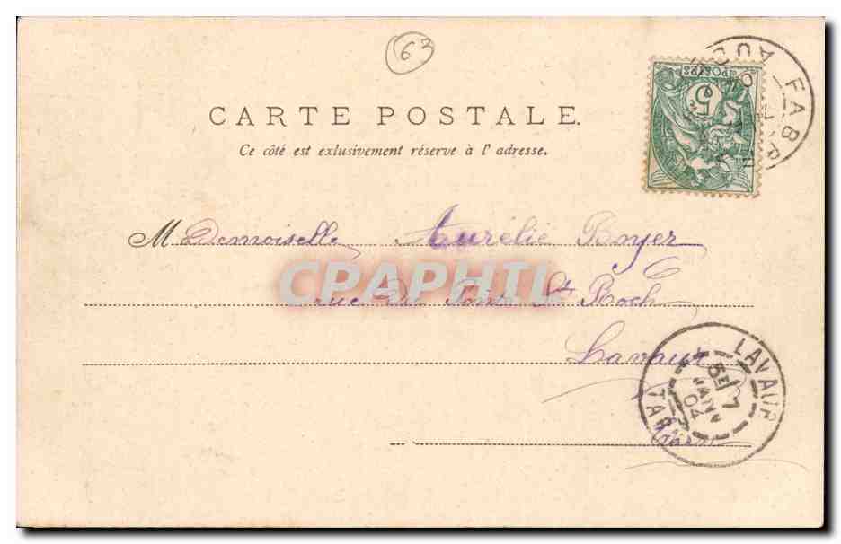 Le Mont-Dore — Établissement Thermal — V.P. 9 — Verso