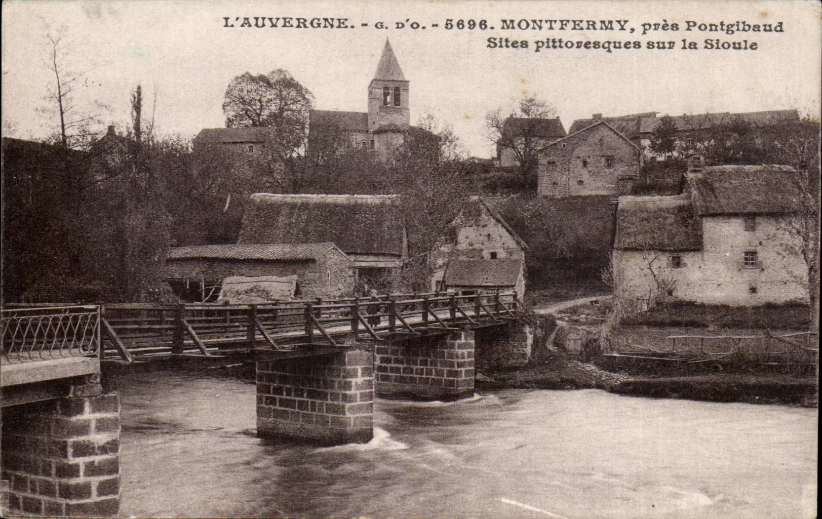 Montfermy, près Pontgibaud — Sites pittoresques sur la Sioule — G. D'O. n° 5696