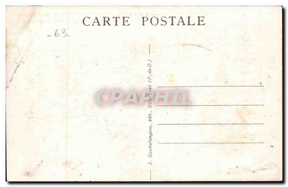 Montfermy, près Pontgibaud — Sites pittoresques sur la Sioule — G. D'O. n° 5696 — Verso