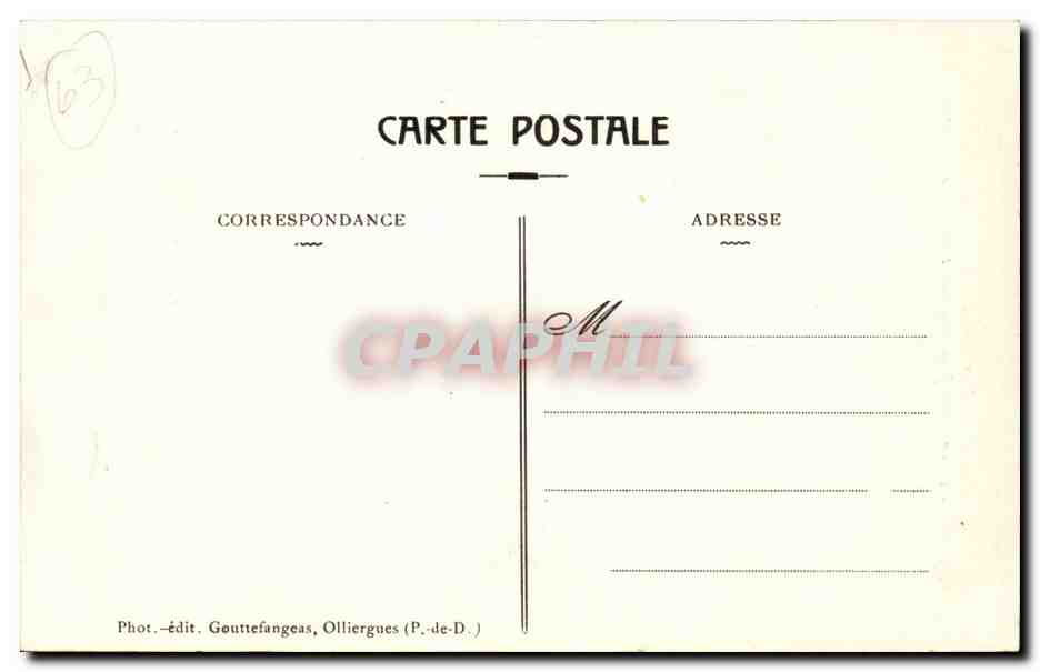 Auvergne CPA Thiers Eglise Saint Jean — Rückseite