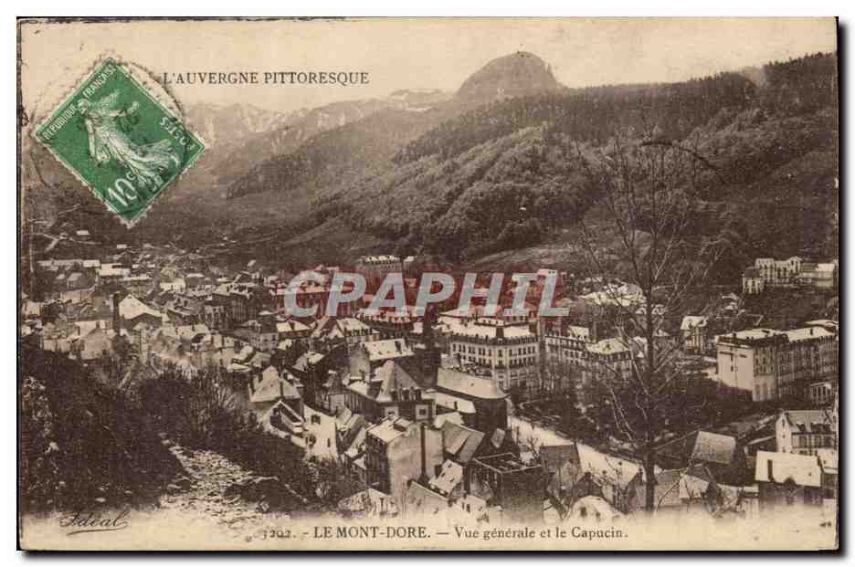 Le Mont Dore - Vue Generale et le Capucin - CPA 