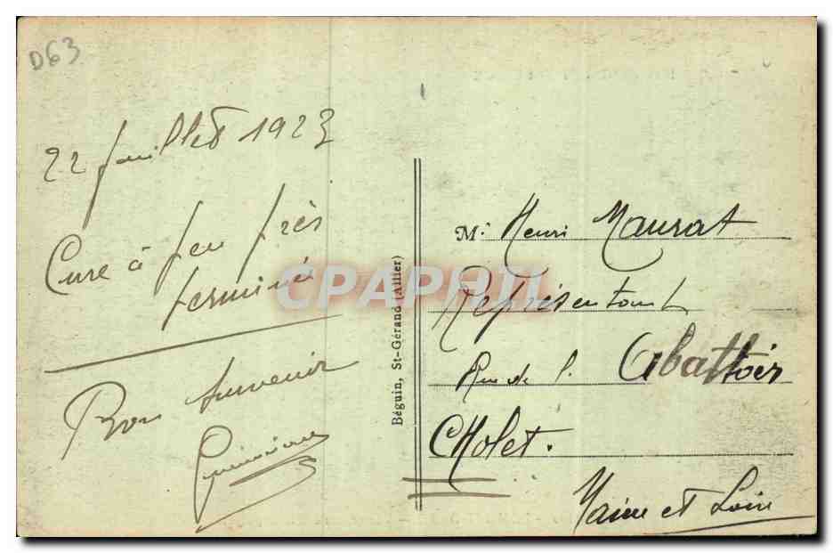 Le Mont Dore - Vue Generale et le Capucin - CPA  — Verso