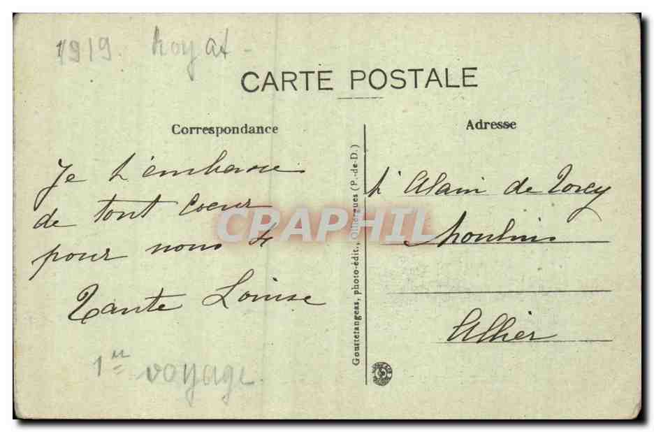 Clermont Ferrand - Jardin des Plantes - Vieile Porte fortifiee - CPA  — Verso