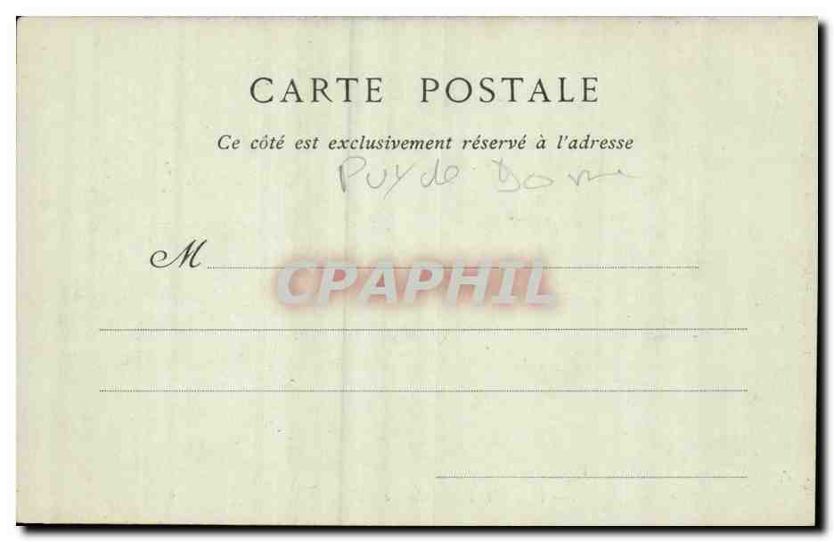 Montferrand - L'Eglise et la Grande Rue - CPA  — Verso