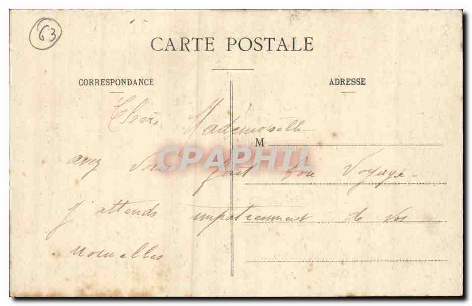 Clermont-Ferrand - La Fontaine d'Amboise — Bouqué, 21, Rue de l'Écu — Verso