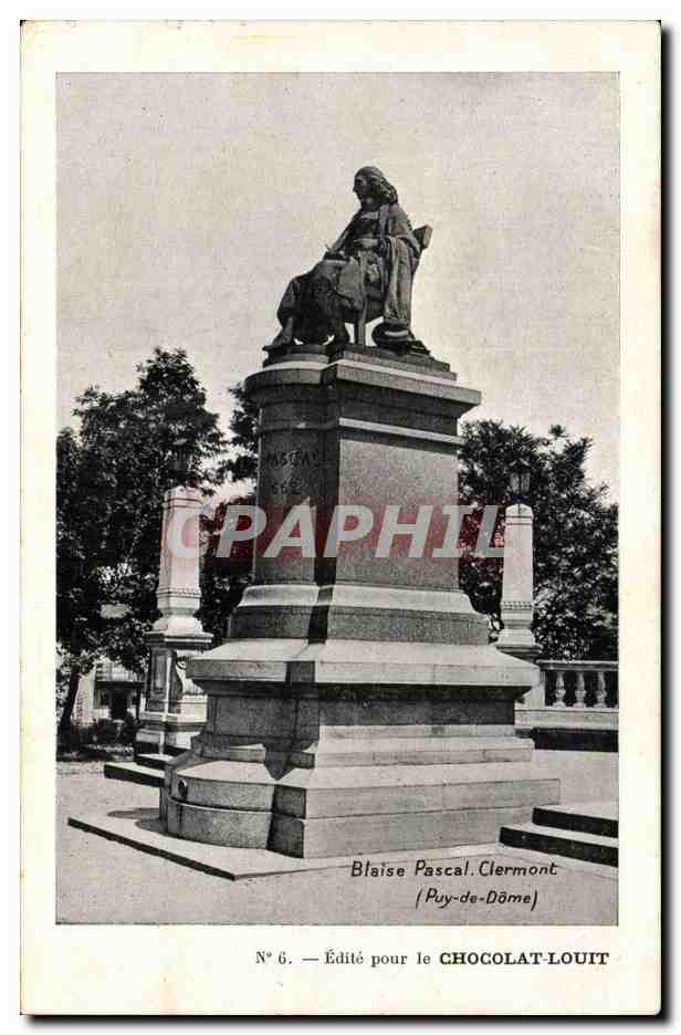 Clermont Ferrand - Blaise Pascal - Edifie pour le Chocolat Louit - CPA 