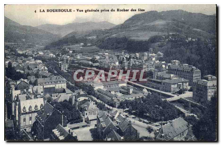 La Bourboule - Vue Generale prise du Rocher des fees - CPA 