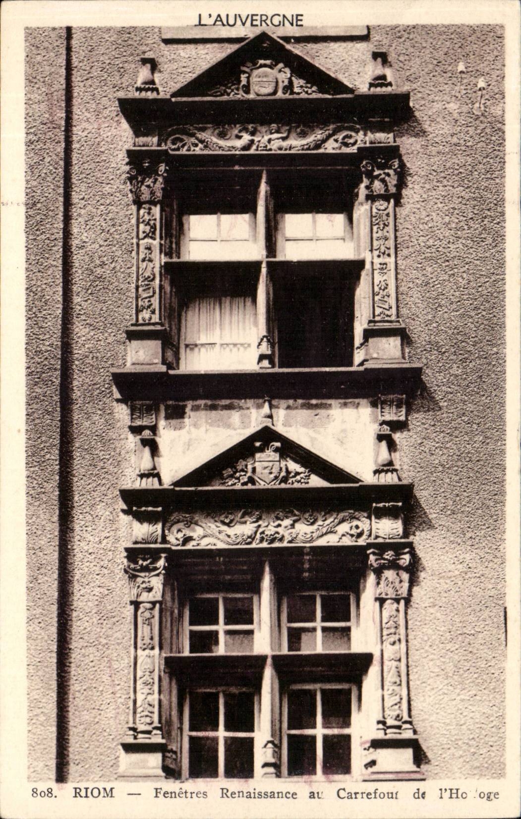 Riom — Renaissance-Fenster am Carrefour de l'Hôpital