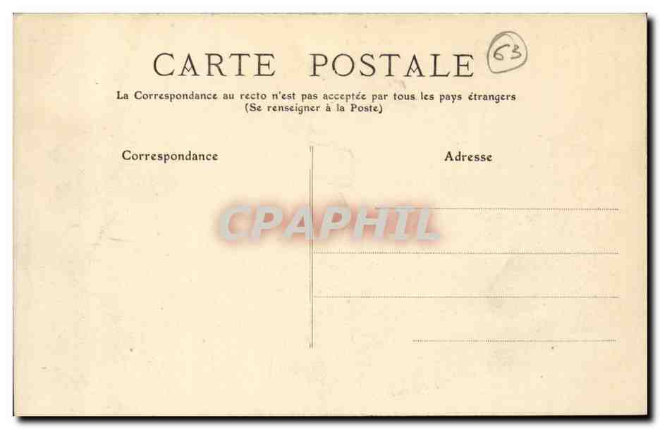 Riom - Place de la Halle l'Eglise St Amable - CPA  — Rückseite
