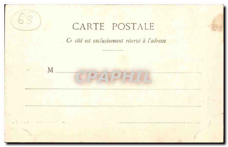 Le Mont Dore CPA Les trois diables — Verso