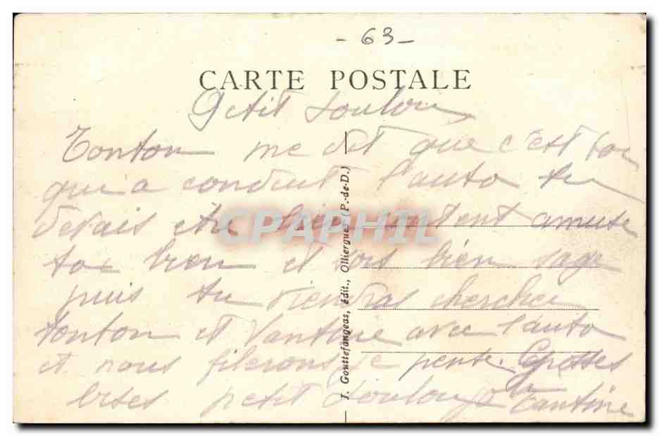 Route Automobile du Puy-de-Dôme - L'Arrêt au Péage — a.d'o. - 1132 — Rückseite