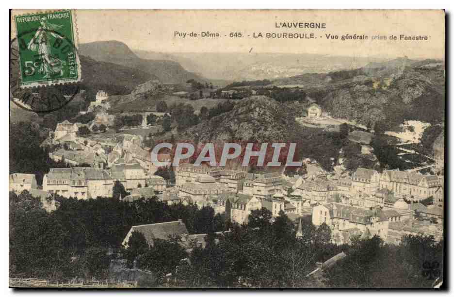 La Bourboule CPA Vue generale prise de la Fenestre