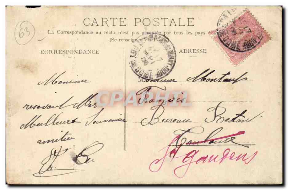 Mont Dore cAp Le capucin — Verso