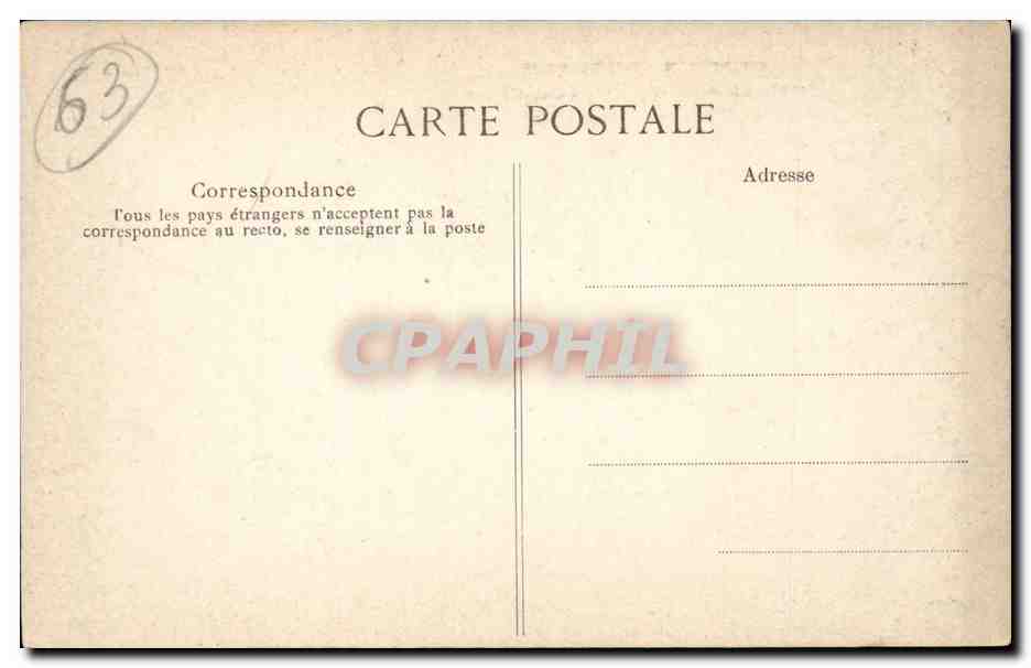 Le Mont Dore CPA Vallee d'enfer — Verso