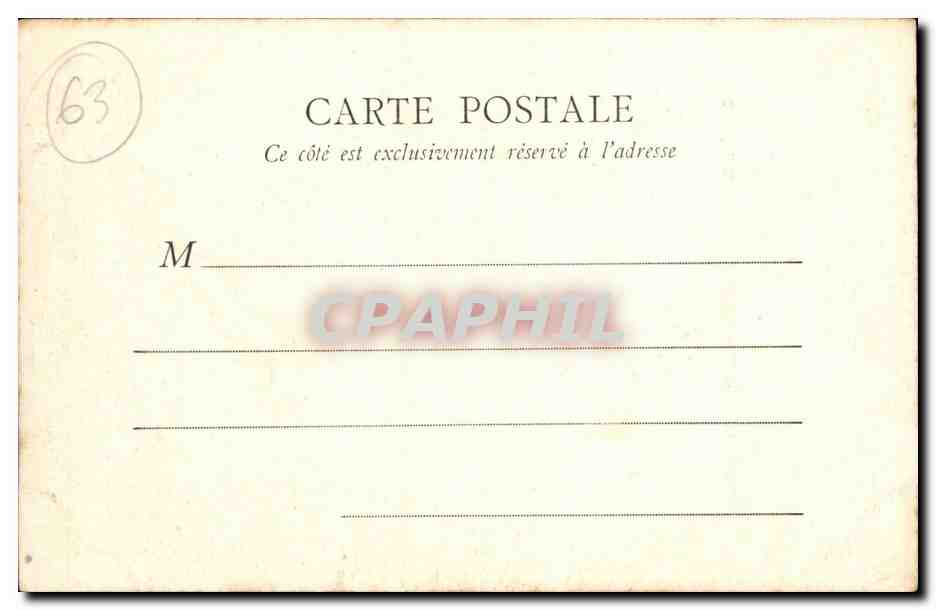 Le Mont Dore - Sources cesar et Caroline - CPA  — Verso