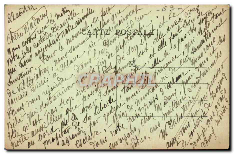 Aranc - Vue Generale de la Ville - CPA  — Rückseite