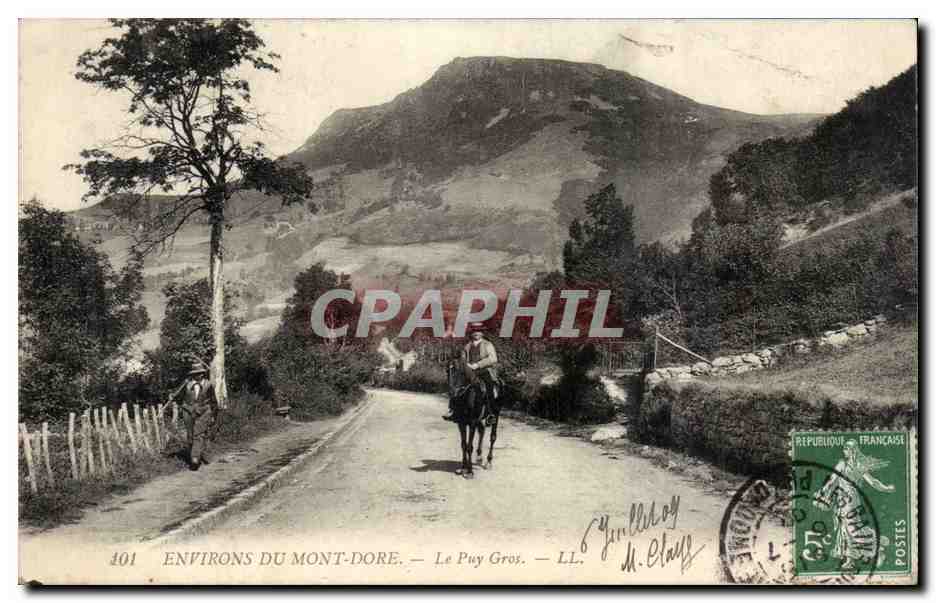 Le Mont Dore - Le Puy Gros - cheval - horse - CPA 