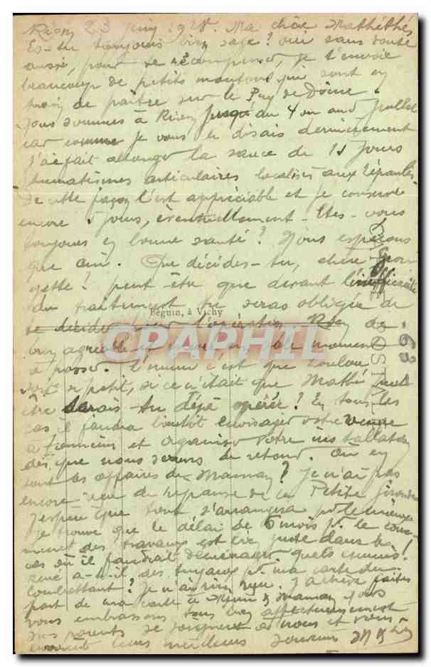 Le Puy de Dome - Auvergne - Sommet - Pastorale - CPA  — Verso