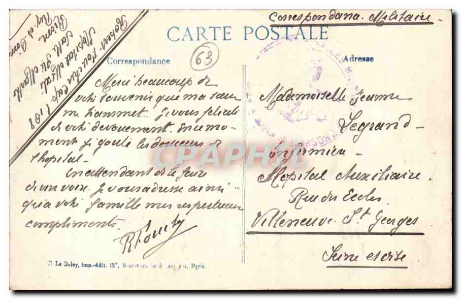 L'Auvergne Pittoresque - Riom - Vue prise de la Caserne d'Anterroche - CPA  — Rückseite